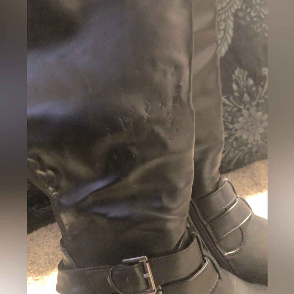 Torrid faux leather pull on thigh boots. Size 7. - Picture 9 of 14